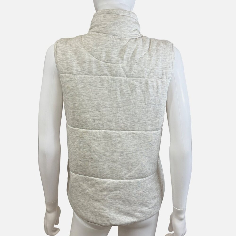 Thread & Supply Womens Medium Gray Zip-Up Sleeveless Puffer Vest Lightweight - Picture 2 of 7